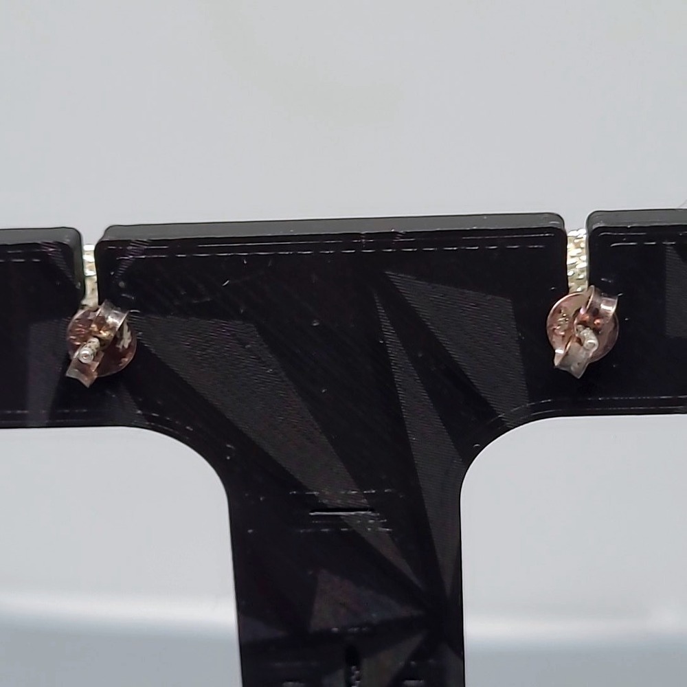 Sterling Silver Love Knot Stud Earrings Woman Silver Woven Rope Design Textured - Picture 4 of 8
